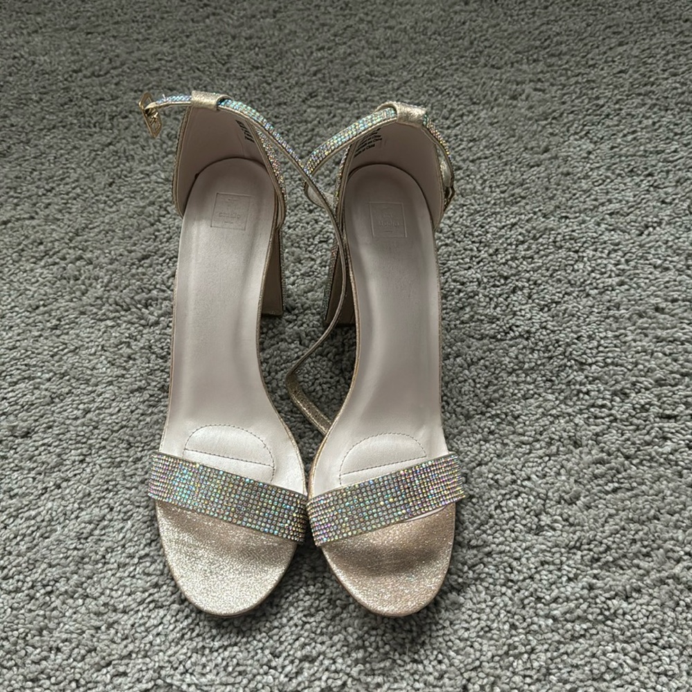 Colorful bedazzled heels! Size 10